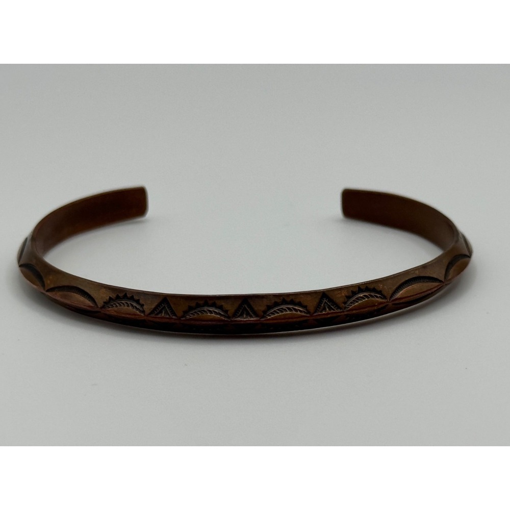 Vintage Carinated Southwestern Copper Cuff Bracelet